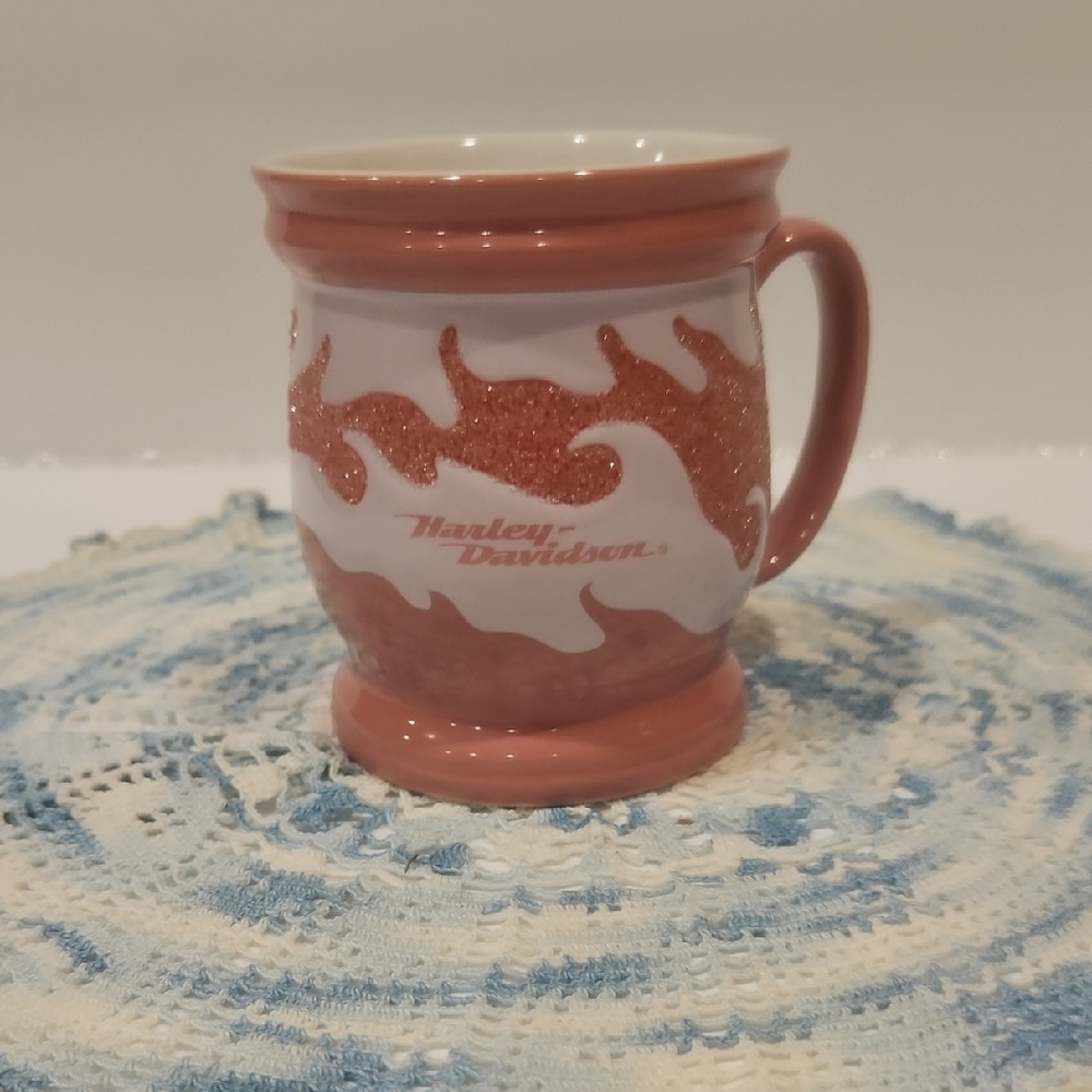 Harley-Davidson Red and White Flame Mug